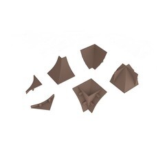 Изображение товара Комплект заглушек и уголков для плинтуса 56х30х7 мм бежевый Korner