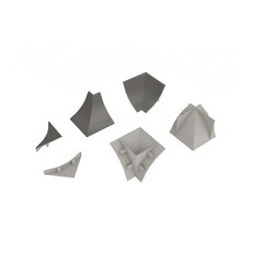 Комплект заглушек и уголков для плинтуса 56х30х7 мм оттава Korner - фото 1