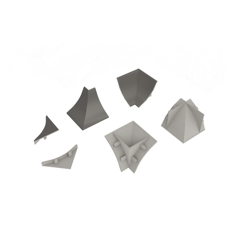 Изображение товара Комплект заглушек и уголков для плинтуса 56х30х7 мм Korner Россия