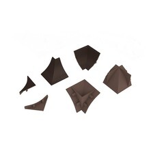 Комплект заглушек и уголков для плинтуса 56х30х7 мм дуб каньон Korner - фото 1