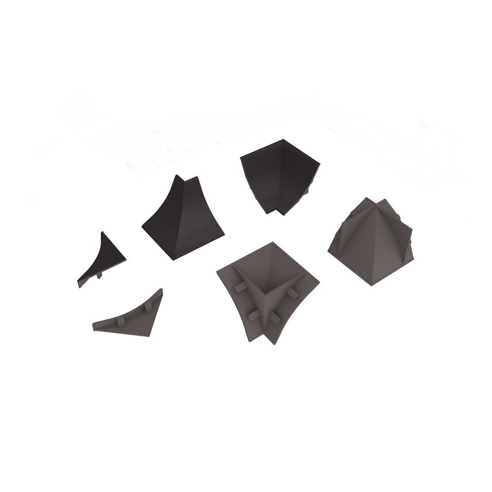 Изображение товара Комплект заглушек и уголков для плинтуса 56х30х7 мм Korner Апатит