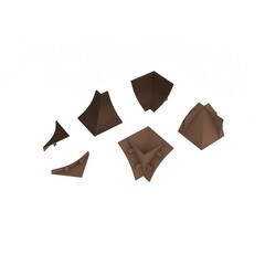 Комплект заглушек и уголков для плинтуса 56х30х7 мм кастилло Korner - фото 1