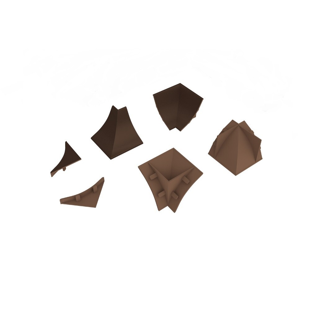 Изображение товара Комплект заглушек и уголков для плинтуса 56х30х7 мм кастилло Korner