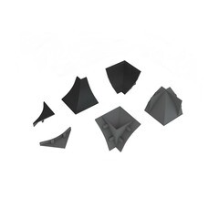 Комплект заглушек и уголков для плинтуса 56х30х7 мм камерун Korner - фото 1