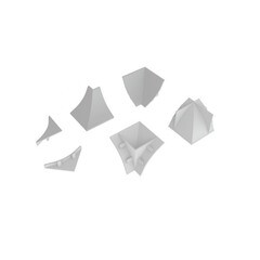 Комплект заглушек и уголков для плинтуса 56х30х7 мм белый Korner - фото 1