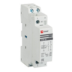 Контактор модульный EKF PROxima (km-1-20-11) 230-400 В 20 А тип AC 2Р