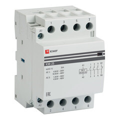 Контактор модульный EKF PROxima 230-400 В 25 А тип AC 3НО+1НЗ (km-3-25-31) - фото 1