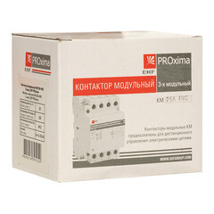 Контактор модульный EKF PROxima 230-400 В 25 А тип AC 4НЗ (km-3-25-04) - фото 3