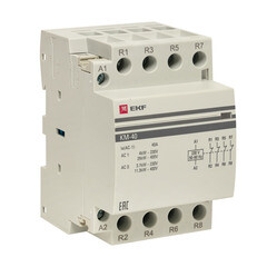 Изображение товара Контактор модульный EKF PROxima 230-400 В 40 А тип AC 4НЗ (km-3-40-04)