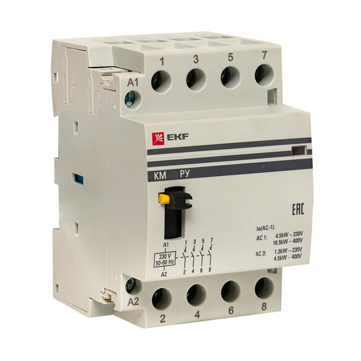 Изображение товара Контактор модульный EKF PROxima km-3m-40-40 40A 230-400V AC 4Р