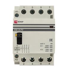 Контактор модульный EKF PROxima 230-400 В 25 А тип AC 4НО (km-3m-25-40) - фото 5