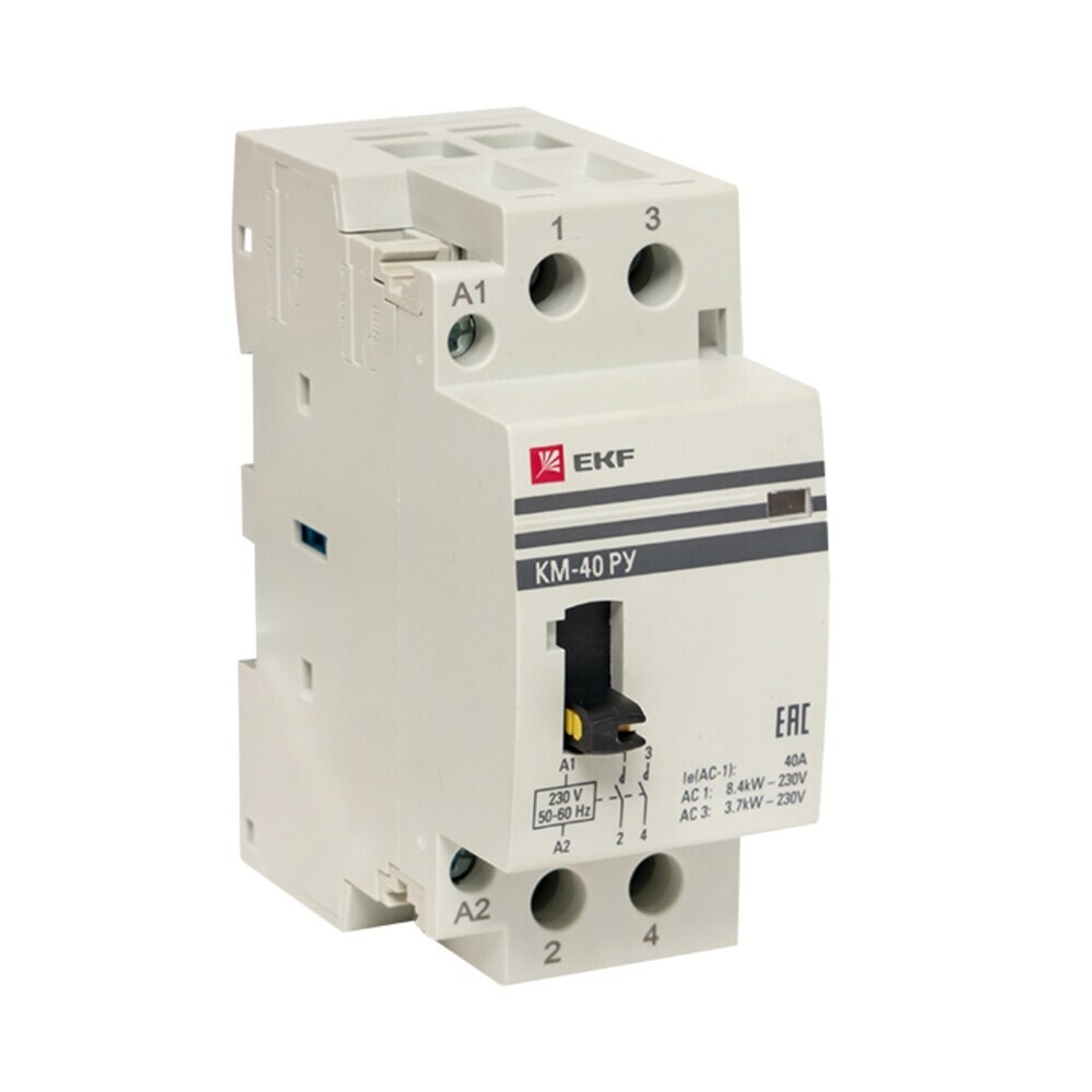 Изображение товара Контактор модульный EKF PROxima 40 А 400 В IP20 для DIN-рейки