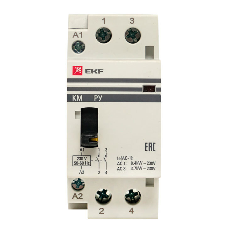 Изображение товара Контактор модульный EKF PROxima 63 А для автоматизации и силовых цепей