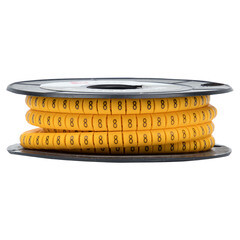 Изображение товара Маркеры кабельные (клипсы) EKF PROxima 3-4,2 мм цифра 8 желтые (1000 шт.) (plc-KM-2.5-8)