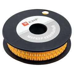 Изображение товара Маркеры кабельные (клипсы) EKF PROxima 4,5-8,6 мм цифра 9 желтые (350 шт.) (plc-KM-6-9)