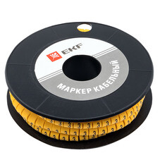 Маркеры кабельные (клипсы) EKF PROxima 3-4,2 мм цифра 3 желтые (500 шт.) (plc-KM-4-3)