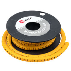 Изображение товара Маркеры кабельные (клипсы) EKF PROxima 3-4,2 мм цифра 7 желтые (500 шт.) (plc-KM-4-7)