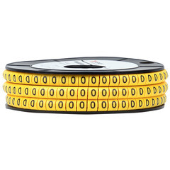 Изображение товара Маркеры кабельные (клипсы) EKF PROxima 4,5-8,6 мм цифра 0 желтые (350 шт.) (plc-KM-6-0)