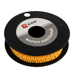 Изображение товара Маркеры кабельные (клипсы) EKF PROxima 4,5-8,6 мм буква L желтые (350 шт.) (plc-KM-6-L)