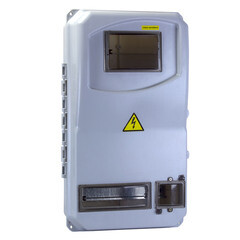 Изображение товара Щит учетно-распределительный навесной EKF PROxima ЩУРн-П 3/11 пластиковый IP55 494х300х136 мм 11 модулей с DIN-рейкой прозрачная дверь серый