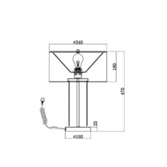 Лампа настольная E27 40 Вт Maytoni Impressive (MOD151TL-01G) - фото 3