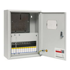 Щит учетно-распределительный навесной EKF PROxima ЩУРн 1/12 металлический IP31 400х300х140 мм 12 модулей с монтажной панелью - фото 1