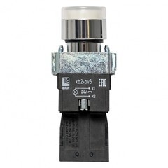 Кнопка плоская EKF PROxima BA21 24 В IP40 без фиксации с подсветкой белая (xb2-bw21-24) - фото 3