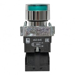 Кнопка плоская EKF PROxima ВА31 230 В IP40 без фиксации с подсветкой зеленая (xb2-bw31-230) - фото 6