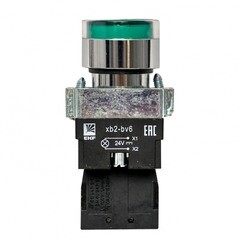Кнопка плоская EKF PROxima ВА31 24 В IP40 без фиксации с подсветкой зеленая (xb2-bw31-24) - фото 2