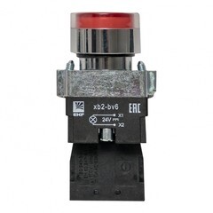 Кнопка плоская EKF PROxima ВА42 24 В IP40 без фиксации с подсветкой красная (xb2-bw42-24) - фото 4