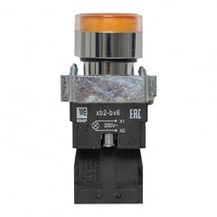 Кнопка плоская EKF PROxima ВА51 230 В IP40 без фиксации с подсветкой желтая (xb2-bw51-230) - фото 5
