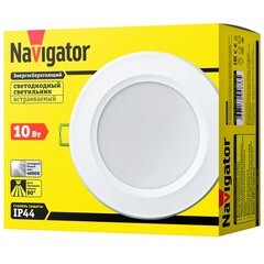 Светильник встраиваемый светодиодный белый 10 Вт 4000К IP44 Navigator ДВО (94836) - фото 10