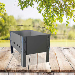 Мангал переносной СевЗапУголь сборный 24х35х24 см - фото 2