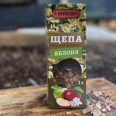 Щепа для копчения яблоня Boyscout 0,295 кг 1 л - фото 2