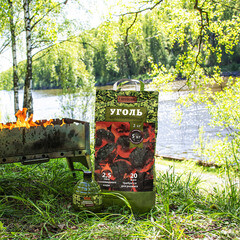 Уголь древесный березовый Boyscout 2,1 кг 2,5 л - фото 3