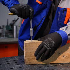 Перчатки полиэфирные с латексным обливом СВС Рубисенс красно-черные / черно-черные L - фото 18