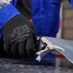 Перчатки полиэфирные с латексным обливом СВС Рубисенс красно-черные / черно-черные L - фото 10