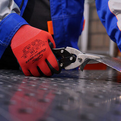 Перчатки полиэфирные с латексным обливом СВС Рубисенс красно-черные / черно-черные L - фото 17