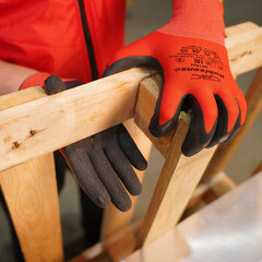 Перчатки полиэфирные с латексным обливом СВС Рубисенс красно-черные / черно-черные L - фото 24