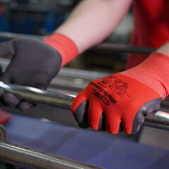 Перчатки полиэфирные с латексным обливом СВС Рубисенс красно-черные / черно-черные L - фото 20