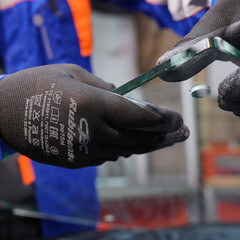 Перчатки полиэфирные с латексным обливом СВС Рубисенс красно-черные / черно-черные L - фото 16