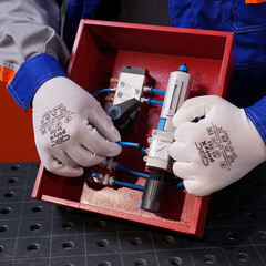 Перчатки полиэфирные с полиуретановым покрытием СВС Поликс 9 (L) - фото 4