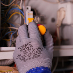 Перчатки полиэфирные с полиуретановым покрытием СВС Поликс 9 (L) - фото 3