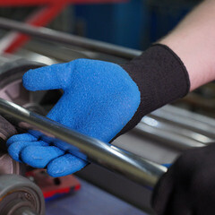 Перчатки х/б с латексным обливом утепленные СВС Осень Рельеф 10 (XL) - фото 8