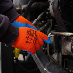 Перчатки акриловые с латексным обливом утепленные СВС Рубифрост Рельеф 9 (L) - фото 7