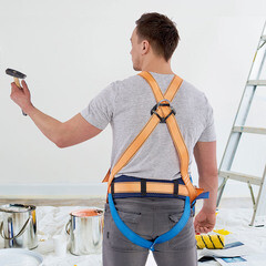 Страховочная система Окапром УСП-2Ж лента оранжевая/синяя (0021) - фото 3