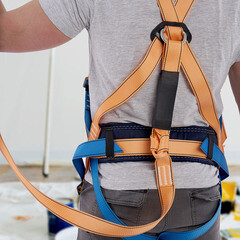 Страховочная система Окапром УС-2аАЖ лента 1,5 м оранжевая/синяя (0204) - фото 4