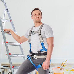 Страховочная система Окапром УСП-2Ж4 лента синяя/серая (0205) - фото 3