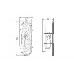 Бра Maytoni Marmo E14 40 Вт 220-240 В золото IP20 (MOD099WL-01G3) - фото 2