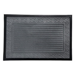 Изображение товара Коврик противоскользящий Бургунь 60х90 см влаговпитывающий серый